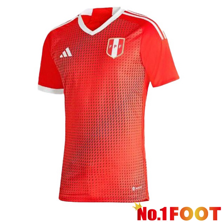 Peru Football Jersey Away Red 2023/2024