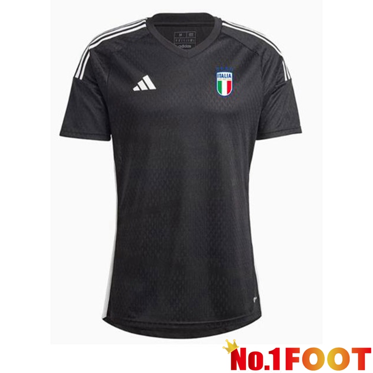 Italy Goalkeeper Football Jersey Black 2023/2024