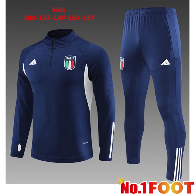 Italy Kids Training Tracksuit Suit Royal Blue 2023/2024