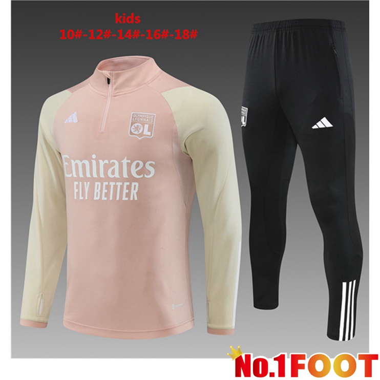 Lyon OL Kids Training Tracksuit Suit Pink 2023/2024