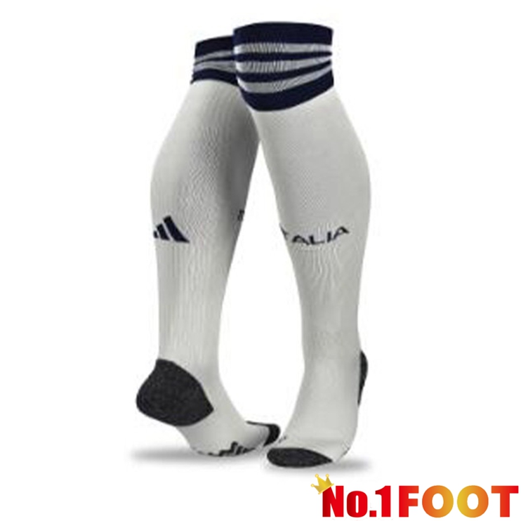 Italy Football Socks Away White 2023/2024