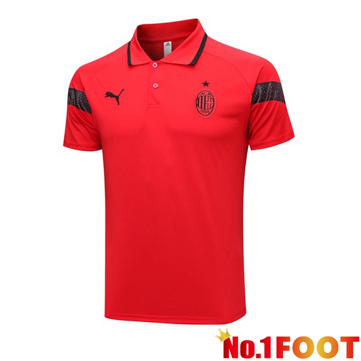 AC Milan Football Polo Red 2023/2024