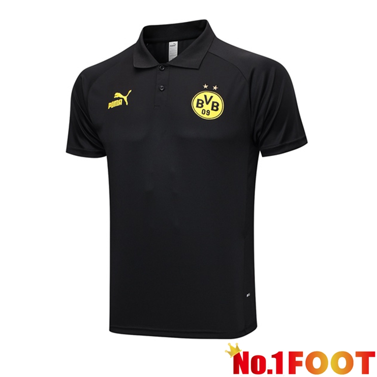 Dortmund BVB Football Polo Black 2023/2024 - Click Image to Close