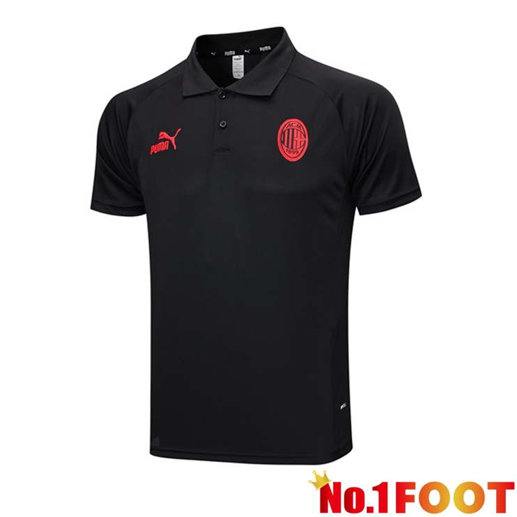 AC Milan Football Polo Black 2023/2024 - Click Image to Close