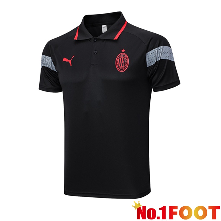 AC Milan Football Polo Black 2023/2024