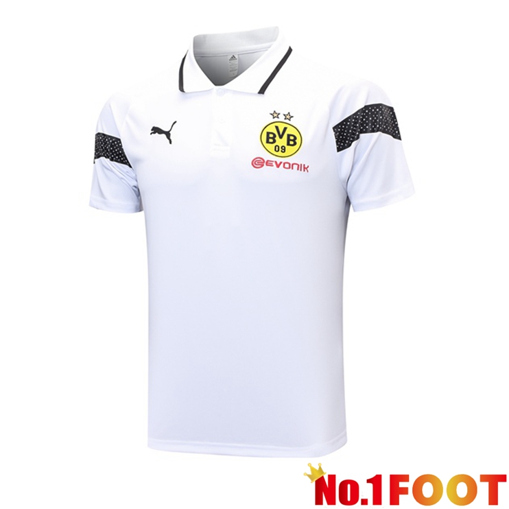 Dortmund BVB Football Polo White 2023/2024