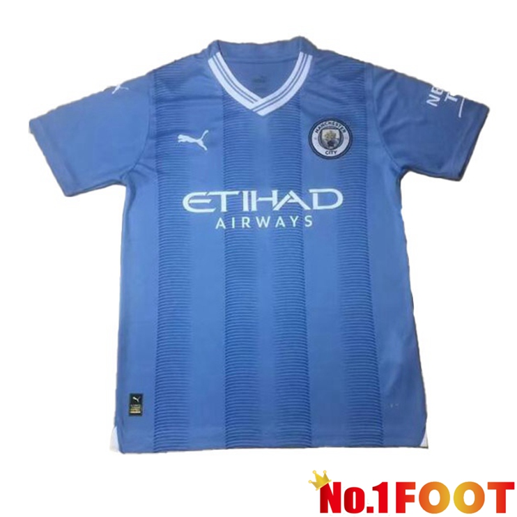 Manchester City Football Jersey Home Blue Leaked Version 2023/2024