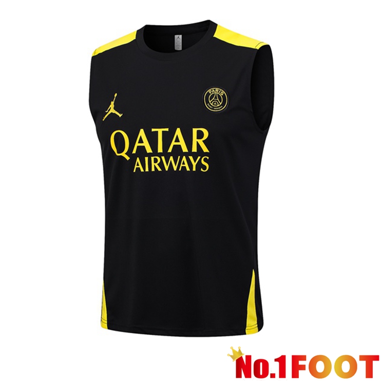 Paris PSG Football Vest Black 2023/2024