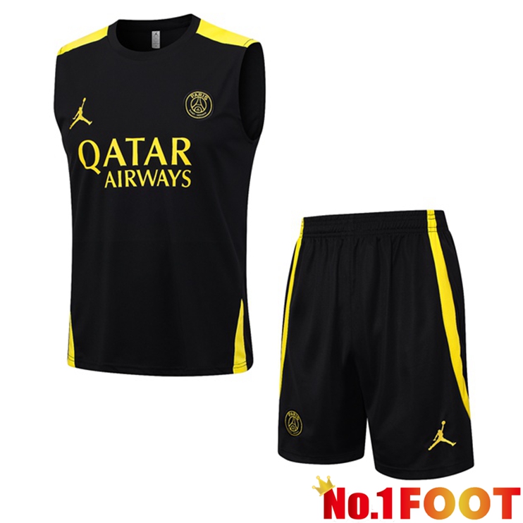 Paris PSG Football Vest + Shorts Black 2023/2024