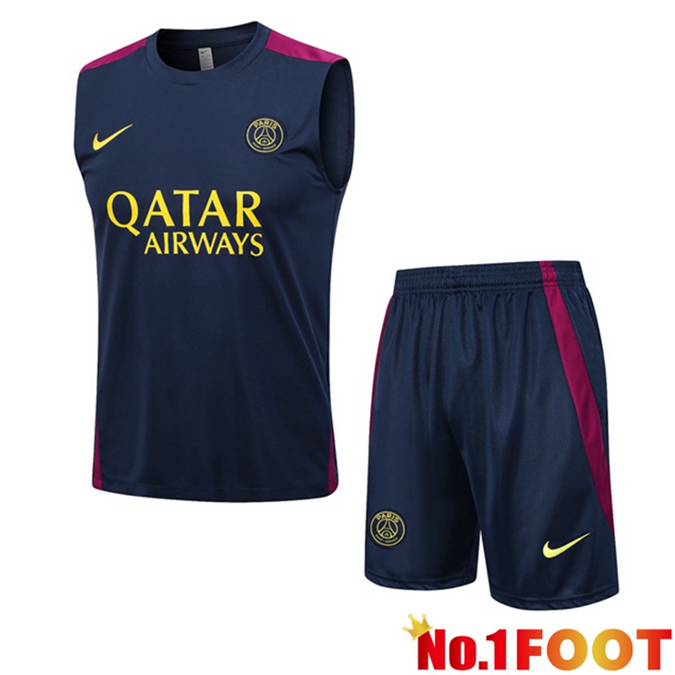 Paris PSG Football Vest + Shorts Royal Blue 2023/2024