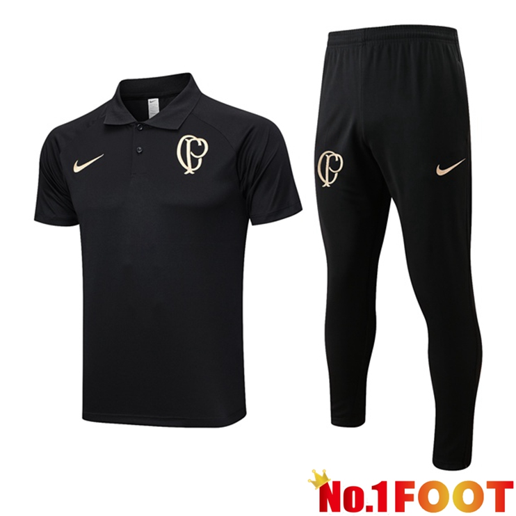 Corinthians Football Polo + Pants Black 2023/2024