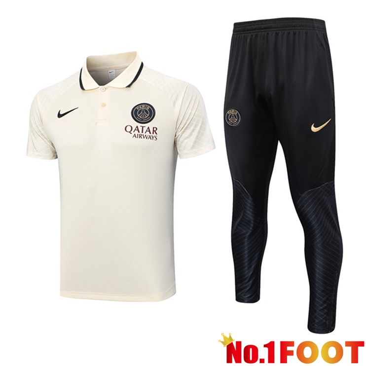 Paris PSG Football Polo + Pants Brown 2023/2024