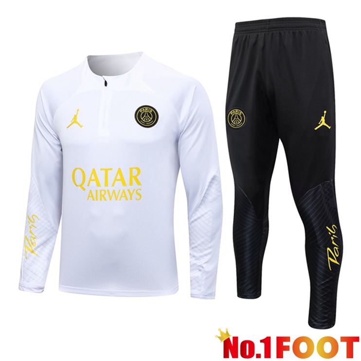 Paris PSG Training Tracksuit Suit White 2023/2024