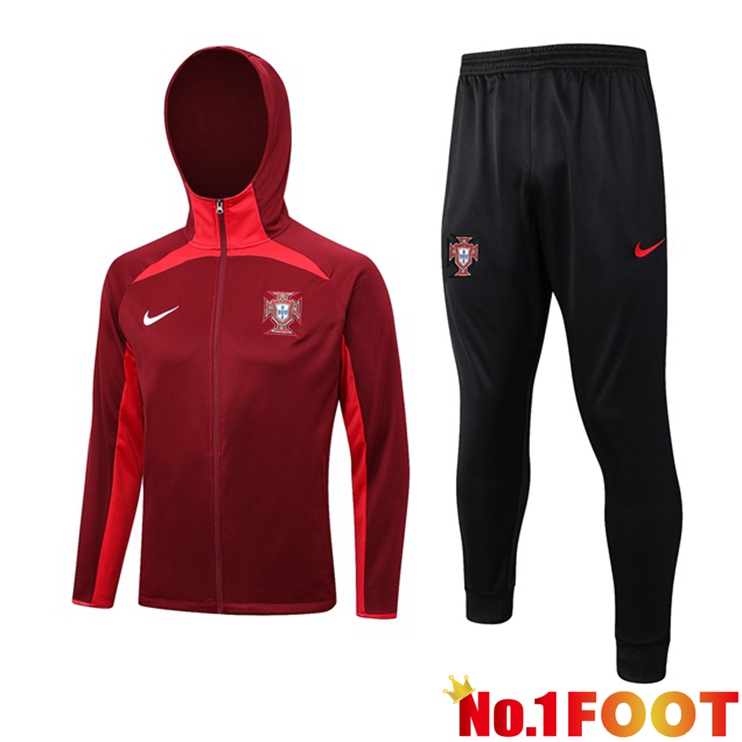 Portugal Training Tracksuit Hoodie Red 2023/2024