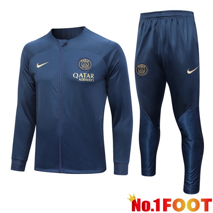 Paris PSG Training Jacket Suit Blue 2023/2024