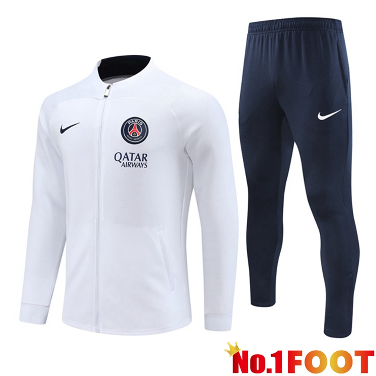 Paris PSG Training Jacket Suit White 2023/2024