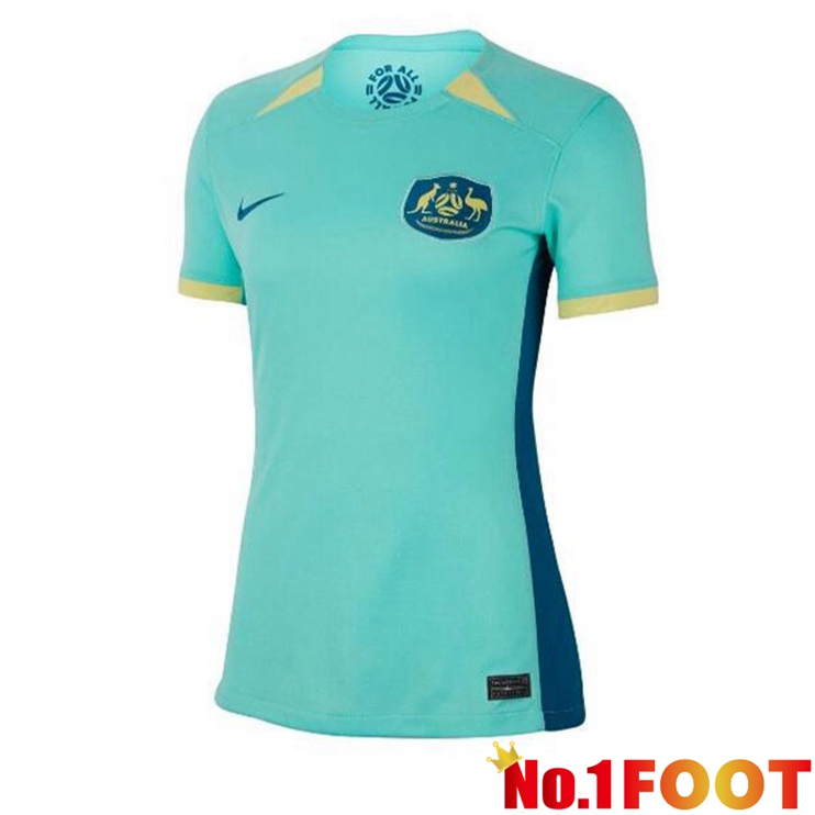 Australia Womens Football Jersey Away Cyan 2023/2024