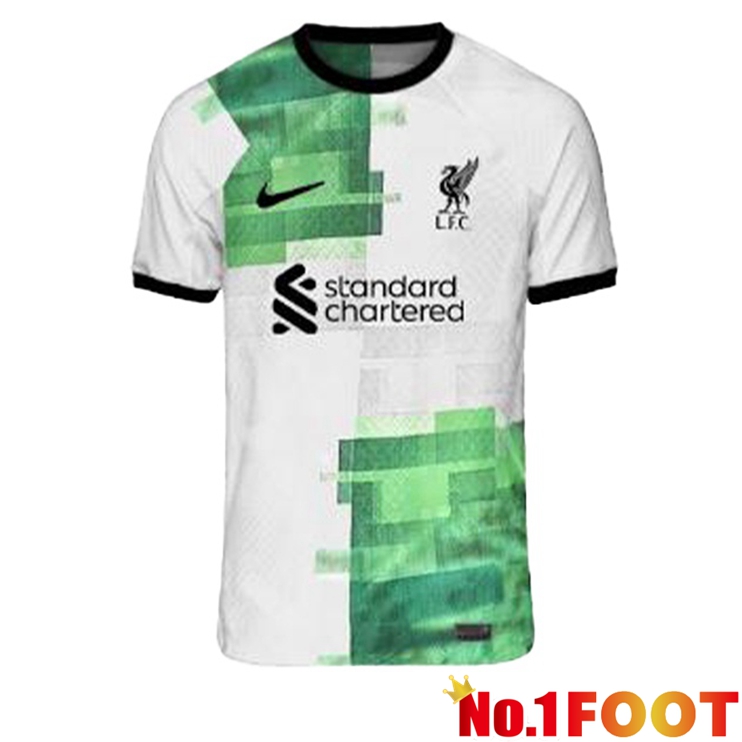 FC Liverpool Football Jersey Away White Green Leaked Version 2023/2024