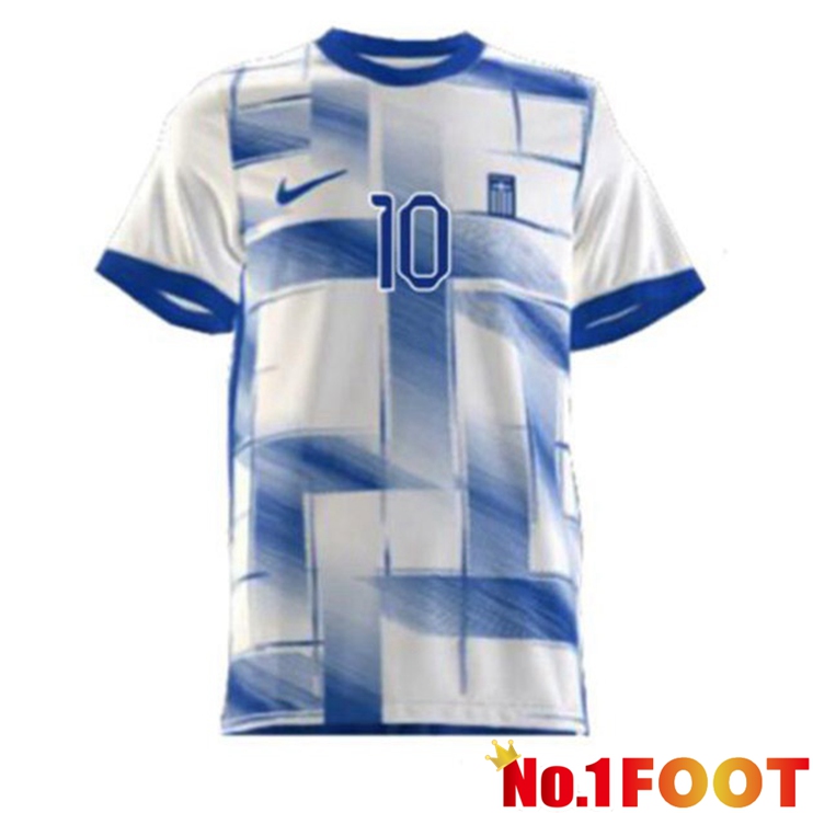 Greece Football Jersey Home Blue White 2023/2024