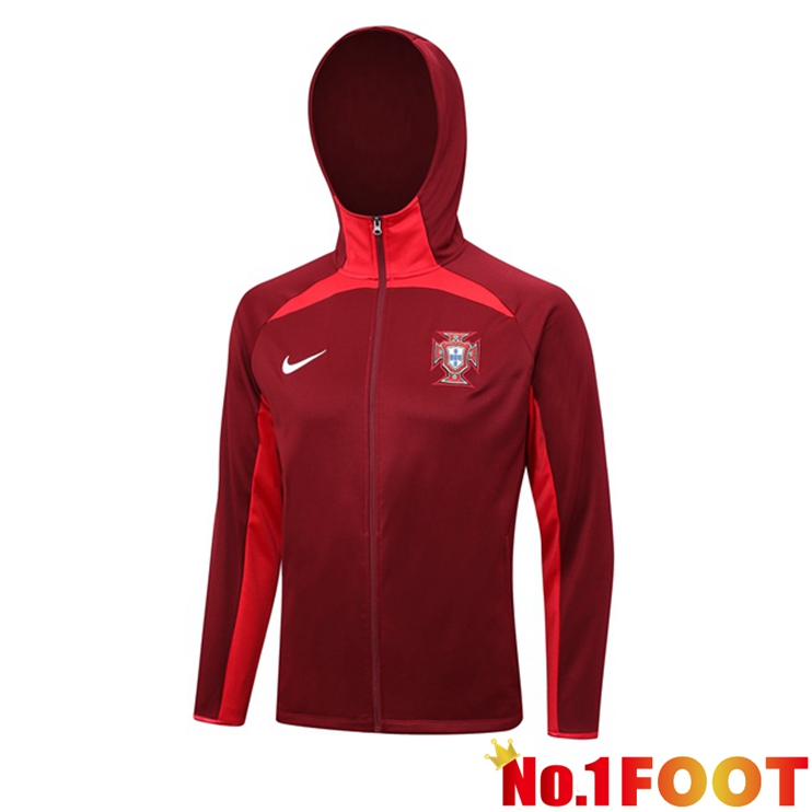 Portugal Training Jacket Hoodie Red 2023/2024