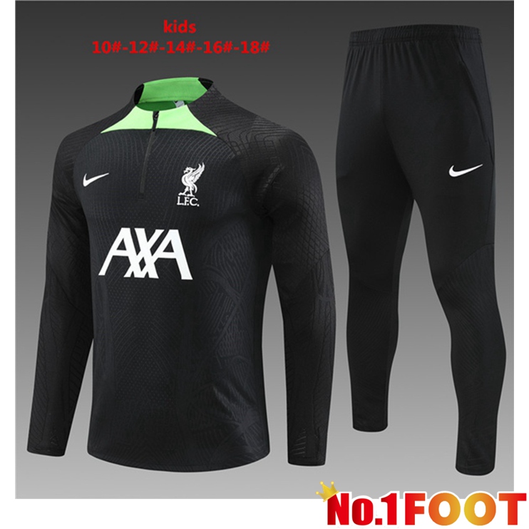 FC Liverpool Kids Training Tracksuit Suit Black 2023/2024