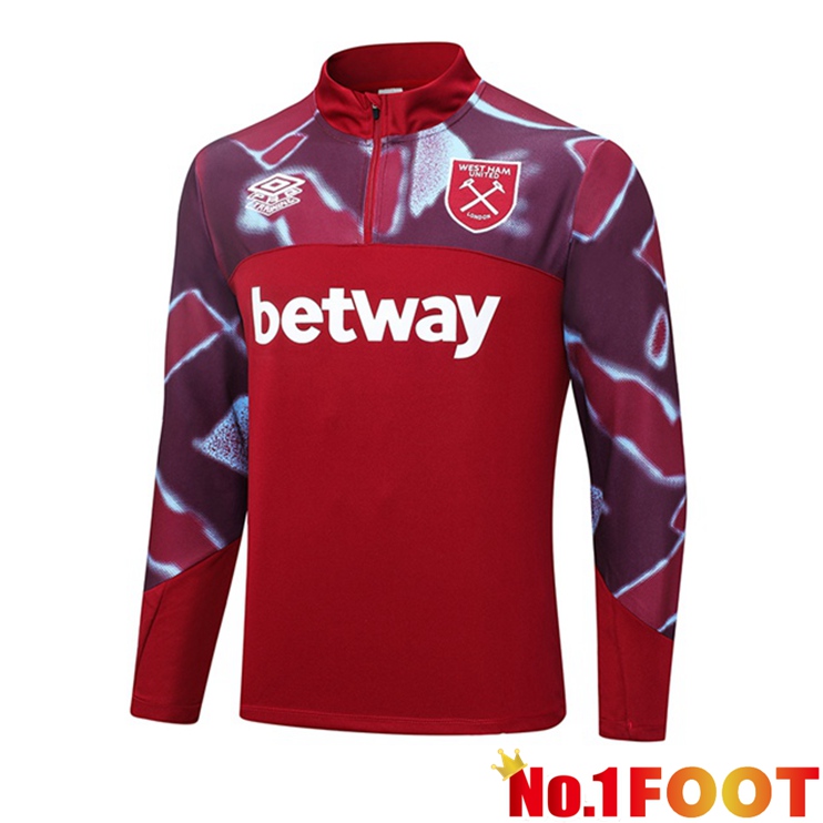 West Ham Training Sweatshirt Red 2023/2024