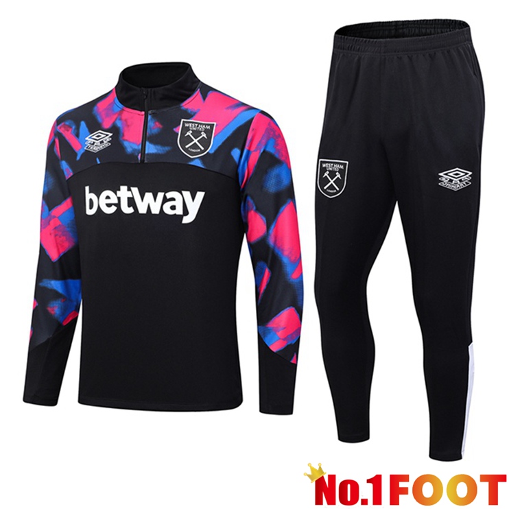 West Ham Training Tracksuit Suit Black 2023/2024