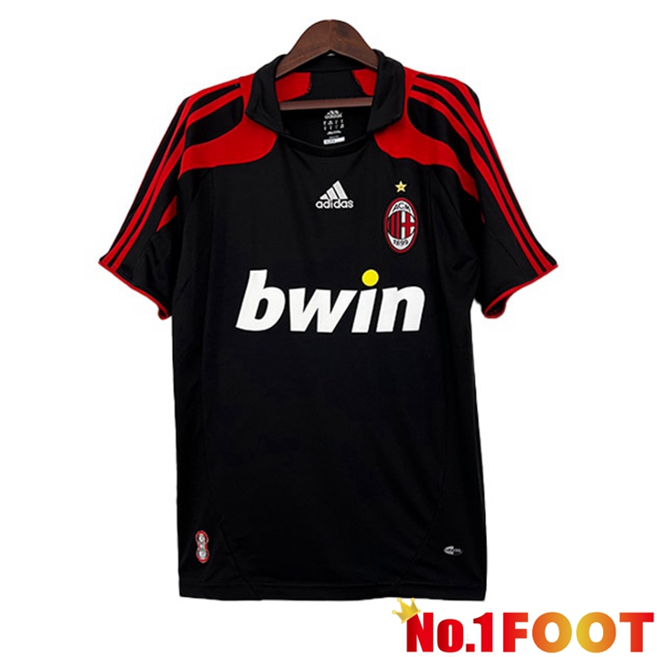 AC Milan Retro Football Jersey Third Black 2007-2008