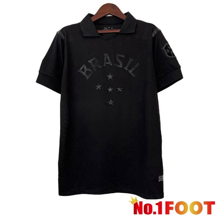 Brazil Retro Football Jersey Third Black 2013-2014