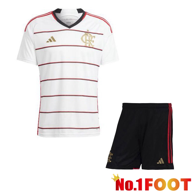 Flamengo Kids Football Jersey Away White 2023/2024