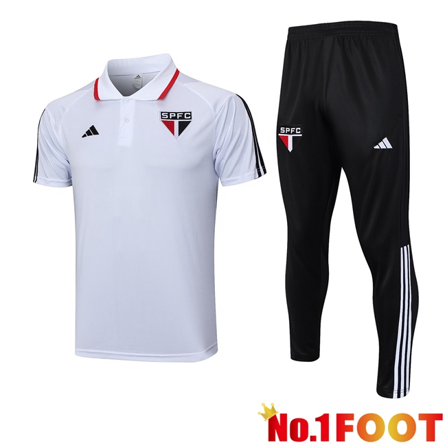 Sao Paulo FC Football Polo + Pants White 2023/2024