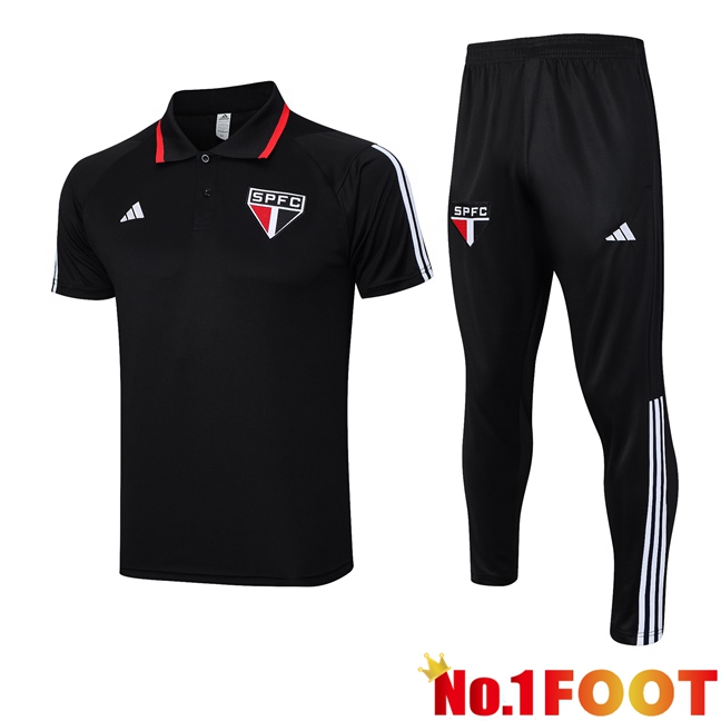 Sao Paulo FC Football Polo + Pants Black 2023/2024