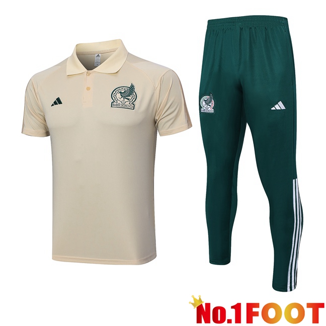 Mexico Football Polo + Pants Brown 2023/2024 - Click Image to Close