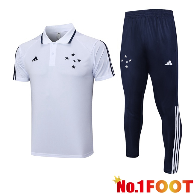 Cruzeiro EC Football Polo + Pants White 2023/2024