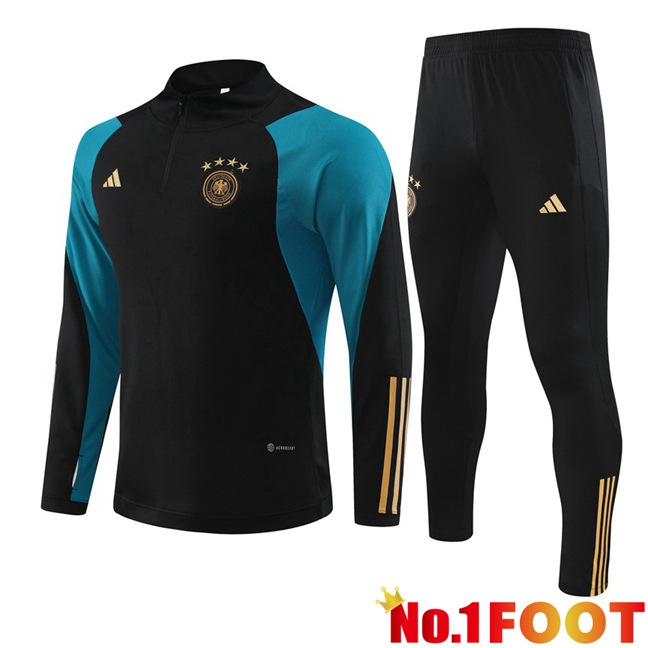 Germany Training Tracksuit Suit Black 2023/2024