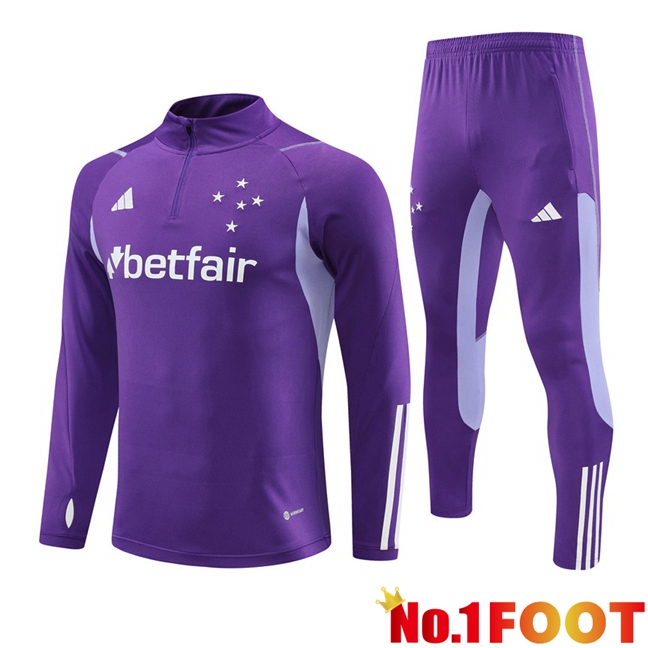 Cruzeiro EC Training Tracksuit Suit Purple 2023/2024