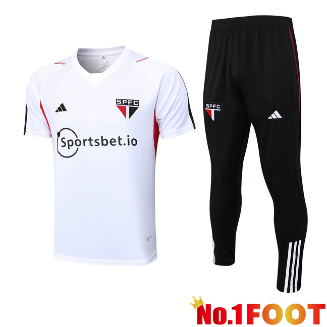 Sao Paulo FC Training T Shirt + Pants White 2023/2024