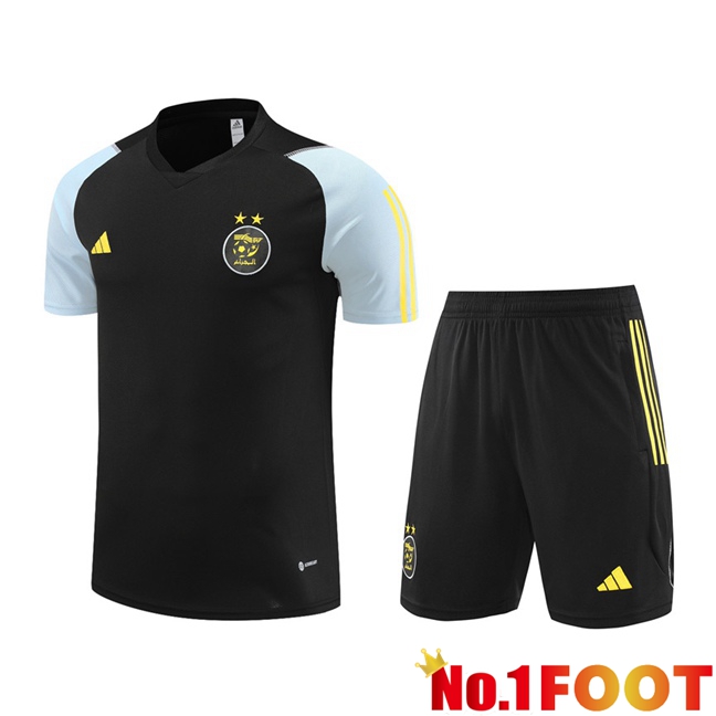 Algeria Training T Shirt + Shorts Black 2023/2024