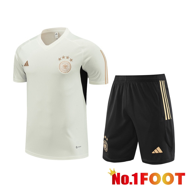 Germany Training T Shirt + Shorts White 2023/2024