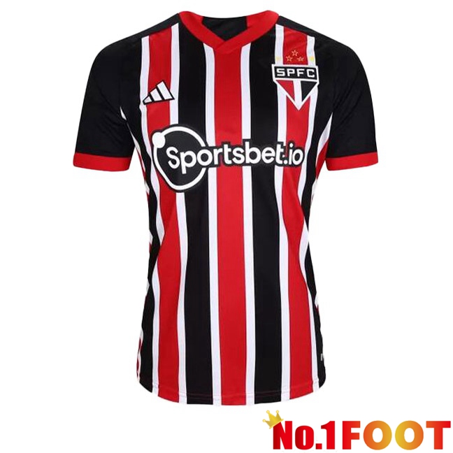 Sao Paulo FC Football Jersey Away Black Red 2023/2024