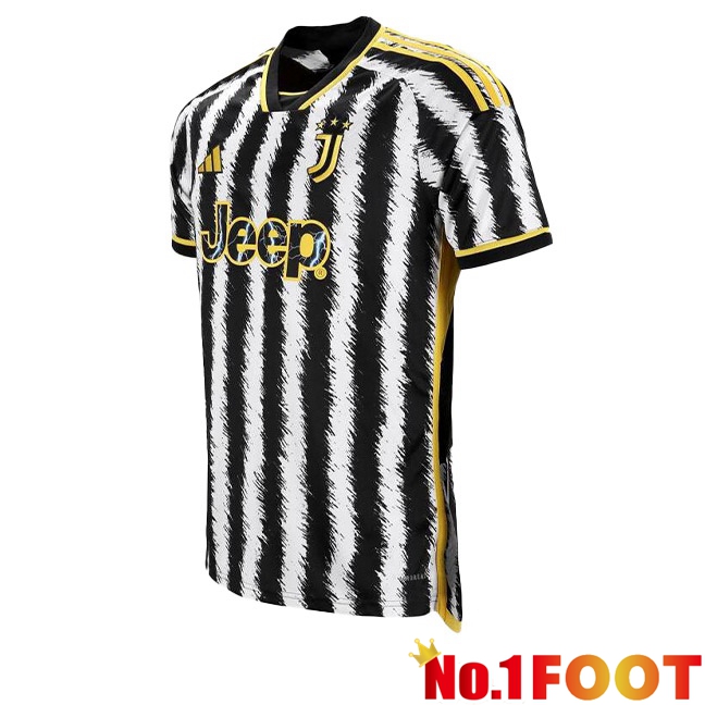 Juventus Football Jersey Home Black White 2023/2024