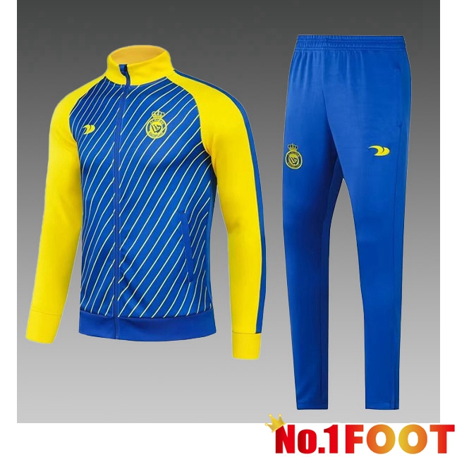 Al-Nassr FC Kids Training Jacket Suit Blue Yellow 2023/2024