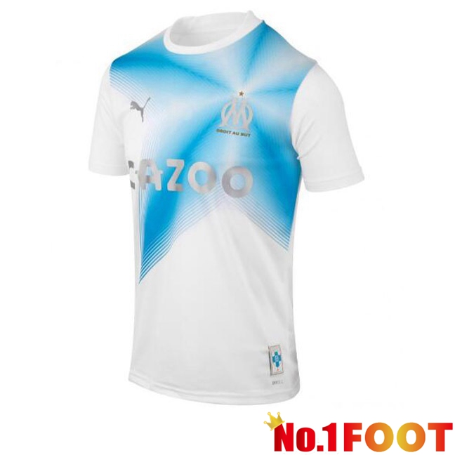 Marseille OM Football Jersey 30th Anniversary Edition White Blue 2022/2023