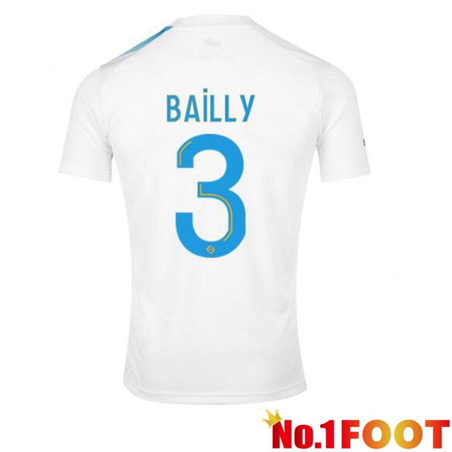 Marseille OM (BAILLY 3) Football Jersey 30th Anniversary Edition White Blue 2022/2023