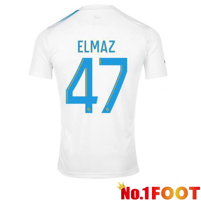 Marseille OM (ELMAZ 47) Football Jersey 30th Anniversary Edition White Blue 2022/2023