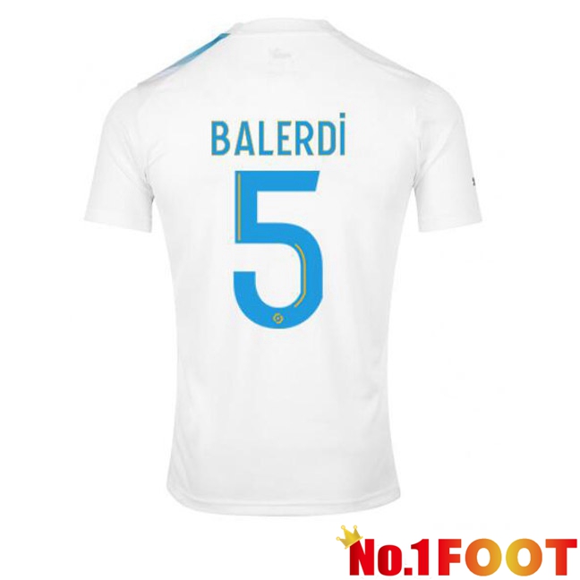 Marseille OM (BALERDI 5) Football Jersey 30th Anniversary Edition White Blue 2022/2023