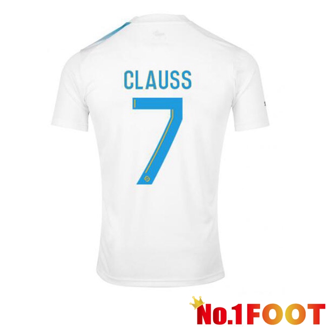 Marseille OM (CLAUSS 7) Football Jersey 30th Anniversary Edition White Blue 2022/2023