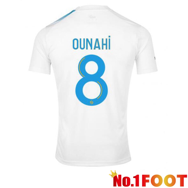 Marseille OM (OUNAHI 8) Football Jersey 30th Anniversary Edition White Blue 2022/2023