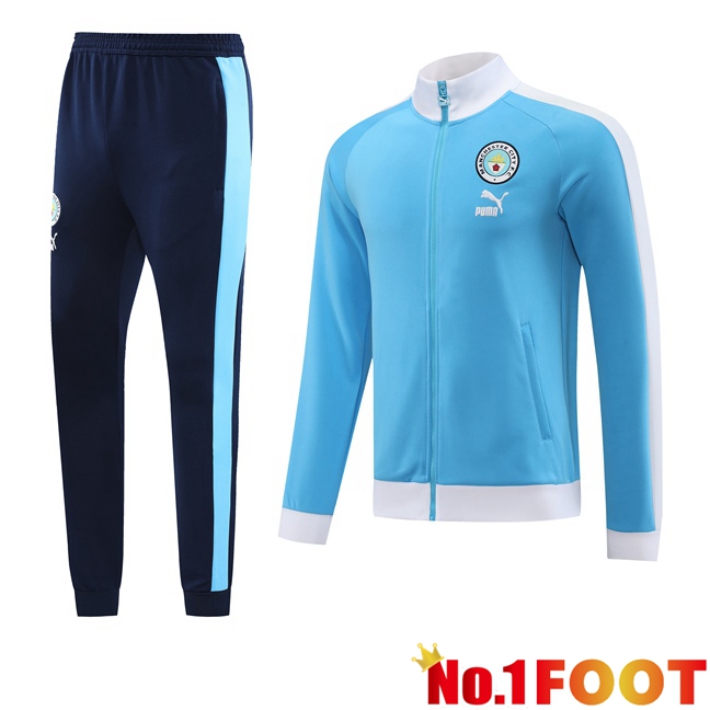 Manchester City Training Jacket Suit Blue 2023/2024