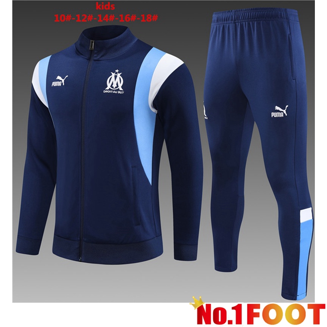 Marseille OM Kids Training Jacket Suit Royal Blue 2023/2024